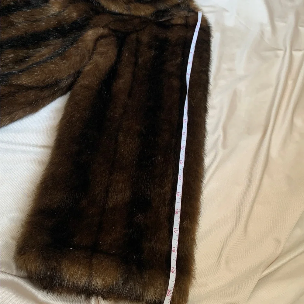 Cejon Mink Style Faux Fur Cropped Jacket Size XL | Cropped Faux Fur Coat - Picture 10 of 10